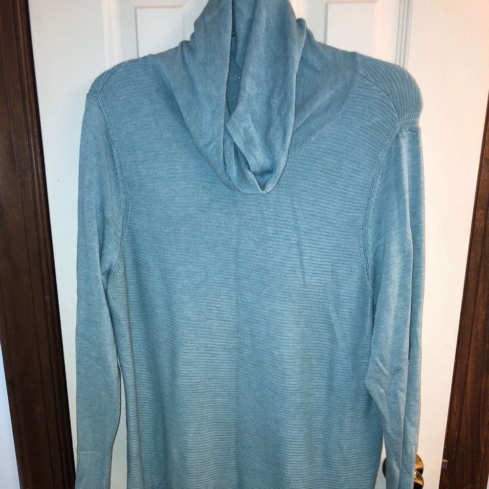 Cowl neck tunic sweater